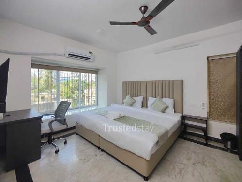 Bedroom One of Madhukunj Building Service Apartment in Andheri East, Mumbai